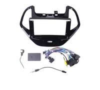 Car Radio Fascia Fit For Ford FIGO Car GPS Navigation Stereo Radio Fascias Panel Frame Fit 2Din 9 In In Dash Headunit Screen Car Stereo Radio Frame(Frame and cables)
