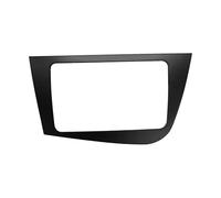 Car Radio Fascia For Seat For Leon 2005-2012 Radio Fascia Double Din Head Unit Stereo Panel Dash Mounting GPS Navigation Installation DVD Trim Face(Black)