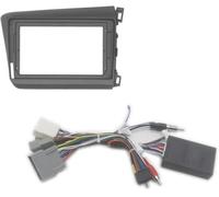Car Radio Fascia Stereo Panel Frame Kit Mounti Bezel Faceplate Harness Cable Adapter Canbus for Civic Sedan 2011 2012 2013