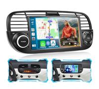 Car Radio for Fiat 500 2007-2015: [2G+64G] 7 inch Car Stereo with Wireless Carplay Android Auto HiFi, Touch Screen Bluetooth Radio for Fiat with GPS Mirror Link WiFi SWC FM RDS EQ Reversing Camera