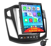 Car Radio For Ford Focus 2012 2013 2014 2015 2016 2017 2018, Support Wireless Carplay Android Auto,GPS Navigation, 9.7" Touch Screen Head Unit Reverse Camera, FM Bluetooth 5G WiFi(Color:8-Core 6+64G)