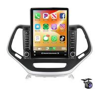 Car Radio for Jeep Cherokee 2013-2018 Wireless Carplay Android Auto 9.7Inch Touchscreen Android 15 Stereo 4G LTE/5G WiFi DSP/WiFi/GPS Navigation EQ Audio/SWC/Bluetooth AHD Backup Camera(Color:TS200)