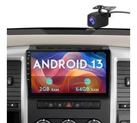 Car Radio for Jeep Wrangler Dodge RAM 1500 2500 3500 (2007-2018),Android 13 2G+64G Head Unit for Ram, 10 inch Touch Screen Wireless CarPlay/Android Auto Bluetooth WiFi, Backup Camera