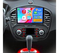 Car Radio for Nissan Juke 2010-2014 Double Din Car Radio Receiver With Wireless Carplay Android Auto with 9 inch Touchscreen Bluetooth WiFi EQ Mirror Link GPS Sat Navi SWC Backup Camera Mic