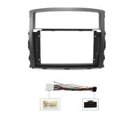 Car Radio Frame 9 Inch Car Frame Fascia Adapter Canbus Box Android Radio Dash Fitting Panel Kit For Mitsubishi For Pajero V80 V90 V93 V97 06-14 In-Dash Mounting Frames(Full Set)