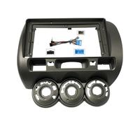 Car Radio Frame Car 9 Inch 2 Din Stereo Fascia DVD Panel Bezel Frame Installation Trim Left/right Wheel For Fit For City For Jazz 2006 Front Panel Frame(R driving-cable)