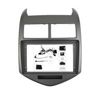 Car Radio Frame Car Frame Fascia Adapter Radio Head Unit Panel 9 INCH For Chevrolet For Aveo 2 For Sonic T300 2011-2015 FHCBUTAE(Set 1-grey)