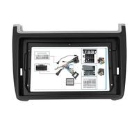 Car Radio Frame Fascia Panel Car Radio Fascias Frame/Fit For Volkswagen VW Polo 2011-2018 9 inch Stereo Panel Wiring Harness Power Cable Adapter Canbus Decoder(Frame Cable canbus-1)