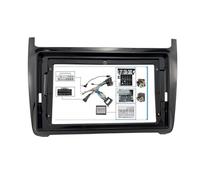 Car Radio Frame Fascia Panel Car Radio Fascias Frame/Fit For Volkswagen VW Polo 2011-2018 9 inch Stereo Panel Wiring Harness Power Cable Adapter Canbus Decoder(Frame Cable Canbus-2)