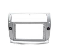Car Radio Frame Fit For Citroen C4 C-Triomphe C-Quatre 2004-2014 9Inch Car Radio Fascias 2 Din Head Unit Panel In-Dash Frames(Frame-silver)