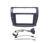 Car Radio Frame For Citroen C4 2004 2005 2006-2014 9 Inch Car Radio Fascia Frame Adapter Stereo Canbus Audio Mounting Trim Fitting Panel Kit(Silver with cable)