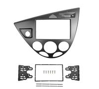 Car Radio Frame For Ford For Focus For Fiesta 1998-2006 Double 2 Din Stereo Panel Fascia Radio DVD Frame CD GPS Bezel FHCBUTAE(LHD silver,173x98mm)