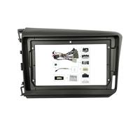 Car Radio Frame Installation Kit For Civic 9 FB 2012-2015 Car Fascia Stereo Panel Head Unit Cable Trim Bezel(Frame an cord-gray)