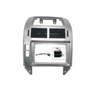 Car Radio Frame Installation Kit For VW For Polo 2004-2011 Car Stereo Frame Kit Interior Front Dash Center Facias(Silver-cord-outlet)