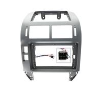 Car Radio Frame Installation Kit For VW For Polo 2004-2011 Car Stereo Frame Kit Interior Front Dash Center Facias(Silver-frame cord)