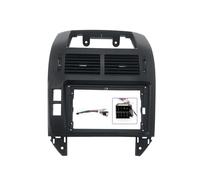 Car Radio Frame Installation Kit For VW For Polo 2004-2011 Car Stereo Frame Kit Interior Front Dash Center Facias(Black-cord-outlet)