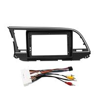 Car Radio Frame Radio Dash Bezel Fit For HYUNDAI Elantra 2012-2018 Double Din DVD Fascias Frame 9 Inch Car Fascia Trim Kit Audio Fitting Adaptor(Frame-2016-cord)