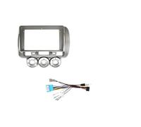 Car Radio Front Panel Frame For FIT For CITY For JAZZ 2004-2006 Car DVD Fascia Multimedia 2 Din MP3 MP5 Video Audio Stereo Panel Frame Cables Harnes(Frame RHD and Cable)