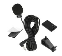 Car Radio Microphone, 3.5mm External Car Microphone with 3M Cable, U Clip Compatible with Sony JVC Kenwood Jensen Car Radio for Hands-Free Systems and Voice Recording