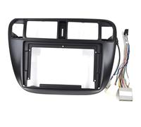 Car Radio Panel 2 Din Frame 9 Inch Car Radio Fascia For Civic For EJ EK EM 1995-2001 Video Panel Player Audio Dash Dashboard Mount Kit RESPUNEKBAH(Fascia cable RHD)