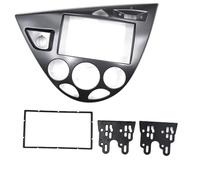 Car Radio Panel 2 Din Panel Frame For Ford For Focus Mk1 For Fiesta Lhd Dash Mount Kit Interior Car Radio Surround RESPUNEKBAH(Silver)