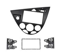 Car Radio Panel 2 Din Panel Frame For Ford For Focus Mk1 For Fiesta Lhd Dash Mount Kit Interior Car Radio Surround RESPUNEKBAH(Black)