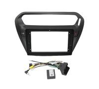 Car Radio Panel 9 INCH Car Radio Android DVD Panel Kit Install Adapter Console Frame Bezel Fit for Peugeot 301 Citron Elysee 2014-2018 Durable(Only Cable Canbus)(Frame Cable Black)