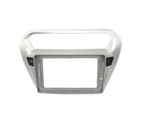 Car Radio Panel 9 INCH Car Radio Android DVD Panel Kit Install Adapter Console Frame Bezel Fit for Peugeot 301 Citron Elysee 2014-2018 Durable(Only Cable Canbus)(Only Frame-silver)