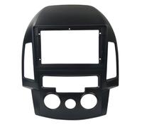 Car Radio Panel Frame Car Fascia AT/MT AC Double Din Dvd Frame 9 Inch Audio Fitting Adaptor Panel Dashboard For HYUNDAI For I30 2008 2009 2010 2011(Frame MT an cord)