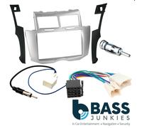 Car Radio Silver Double Din Panel Fitting Kit For A Toyota Yaris MK2 2007 On