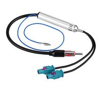 Car Radio Stereo Antenna Adapter Dual Fakra to Male Din Cable Diversity Antenna System for Vehicles with 12V Power Lead Easy Installation