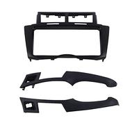 Car Radio Stereo Dash CD Frame Panel ABS Material Fitment for Yaris Vitz Platz 2005 2011 Fashion Design Simple Installation (Black)