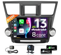 Car Radio Stereo for Toyota Highlander 2008-2013 : 5G WiFi 8 Core 4+32G Wireless CarPlay Android 13-1080P Backup Camera 1280 * 800 HD 10" Touchscreen 36EQ - GPS Mirror Link Bluetooth FM DSP SWC RDS