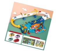 Car Rails Toy Set with Gravity Slide (Highway (Standard 4 Cars) Color Box) | Easy to assemble, safe plastic material, multi-level tracks, promotes imagination
