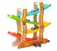 Car Ramp Toy, Portable And Easy To Assemble, 1 Set, Wooden Race Vehicle Ramp, Zịg Zạg Car Slide Toy, Fine Motor Skills& Cognitive Development, Ideal For Kids Fun Playtime