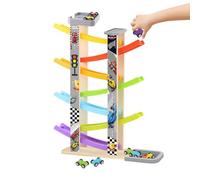 Car Ramp Toy, Track Learning Set, 12.60x3.94x17.32 Inches Sliding Ramp with Smooth Motion Design, Wooden Educational Toy System, Racing Track with Colorful Style, Kids Learning for Preschool Use