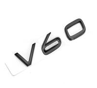 Car Rear Boot Emblem Badge Letters Sticker Chrome Black for Volvo S60 2010-2018 Tailgate Logo Decal Auto Modification Accessories, V60-Black