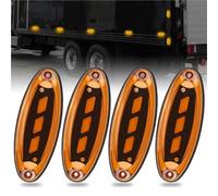 Car Rear Brake Lights 2/4/10pcs Oval LED Side Marker Turn Signals Rear Light Warning Stop Lamp 12V 24V For Car Truck Trailer Bus Tractor Rear Tail Light Lamps