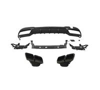 Car Rear Bumnper Diffuser Lip Spoiler for Mercedes Benz E-Class W212 AMG 2008-2015,ABS/Carbon Fiber Auto Accessories,A-Black