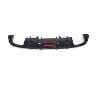 Car Rear Bumper Diffuser For A4 S4 B9 2017-2019 Rear Bumper Lip Spoiler Diffuser With LED/Exhaust Tailpipe Body Kits Exterior(Standard Gloss Black)