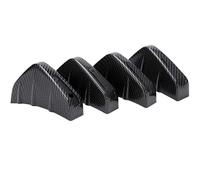 Car Rear Bumper Diffuser For Suzuki for Swift RS Rear Bumper Lip Diffuser Defuzer Shark Fins Curved Spoiler Wing Splitter 4Piece(Carbon Fiber)