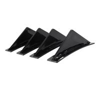 Car Rear Bumper Diffuser For Vauxhall For Corsa For VXR Car Rear Bumper Lip Diffuser Shark Fins Curved Spoiler Wing Splitter 4 Fin(Black)