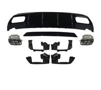 Car Rear Bumper Diffuser Lip For Benz A Class 12-18 W176 A45 AMG Style Rear Bumper Diffuser &Exhaust Tips