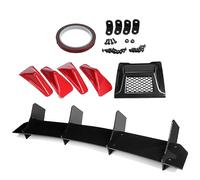 Car Rear Bumper Diffuser Lip Spoiler For Subaru STI WRX 2015-2021 Side Splitters Shark Fins Lamp Cover Tail Fin(Red)