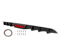 Car Rear Bumper For Chrysler 300 For Infiniti G37 Universal Rear Bumper Diffuser Shark Fin Lip Splitter Spoiler With Brake Lights Black Diffuser