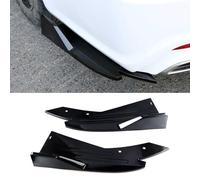 Car Rear Bumper Lip Spoiler for VW Fox Latin America 2015-2024 2025, 2 Pcs Rear Corner Rear Llip Diffuser Spoiler Side Fin Scratch Protector, Car Accessories,Black