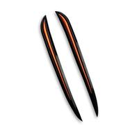 Car Rear Bumper Protector Car Bumper Protector Corner Guard Scratch Strip PVC Universal Front Rear Protection Adhesive Plate(2PCS Black orange)