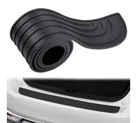 Car Rear Bumper Protector for Audi Q6 e-tron 2025, Flexible Rubber Bumper Guard Trunk Rubber Protection Car Sill Scratch Guard Trim Strip（104 * 9cm）,Bla-ck