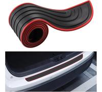 Car Rear Bumper Protector for BYD/Song/Plus-Champion/DMi EV/Seal U 2023 2024，Self-Adhesive Scratch Durable Trunk Guard Trim Strip Guards Styling Accessories,90cm×7cm-B/Red