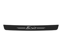 Car Rear Bumper Protector for Fo-rd Fiesta, Carbon Fiber Rear Trunk Boot Sill Plate Cover Protective Sticker Auto Decorative Styling Accessory,Black